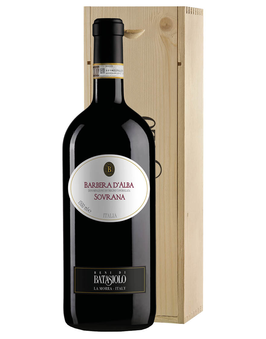 Barbera d'Alba DOC Sovrana 2021 Beni di Batasiolo Magnum 1,5 ℓ, Caisse bois