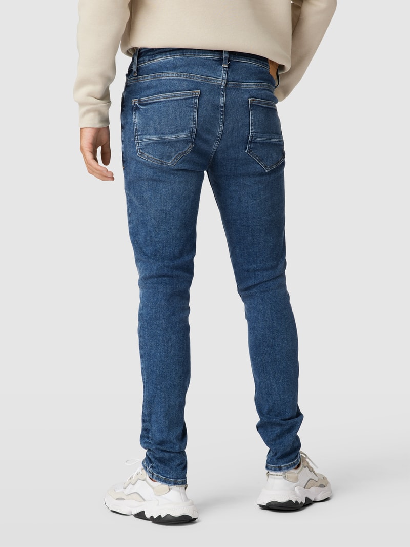 Slim Fit Jeans im 5-Pocket-Design Modell 'WARP' in hellblau
