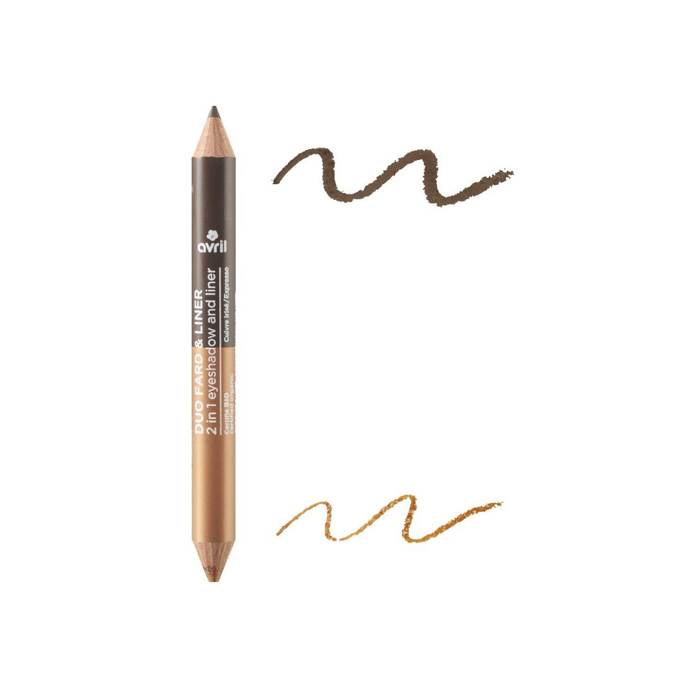 Avril Duo Fard & Liner Expresso/Cuivre Irisé Certifié Bio