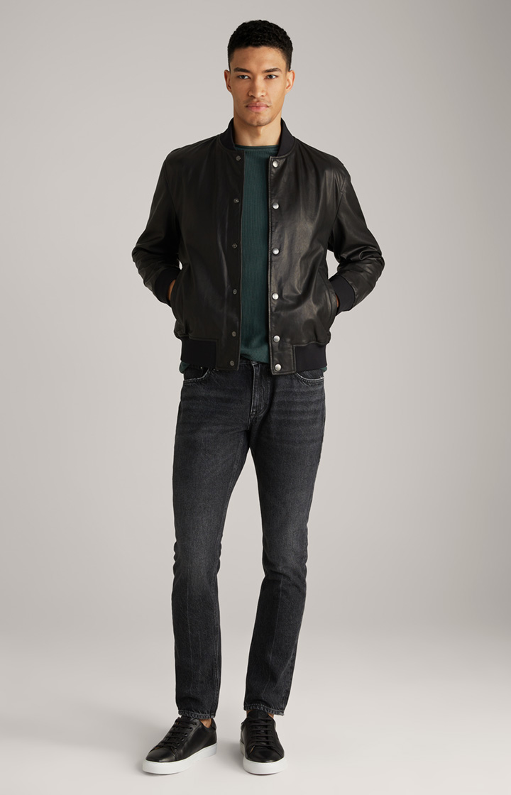Lederjacke Cuk in Schwarz