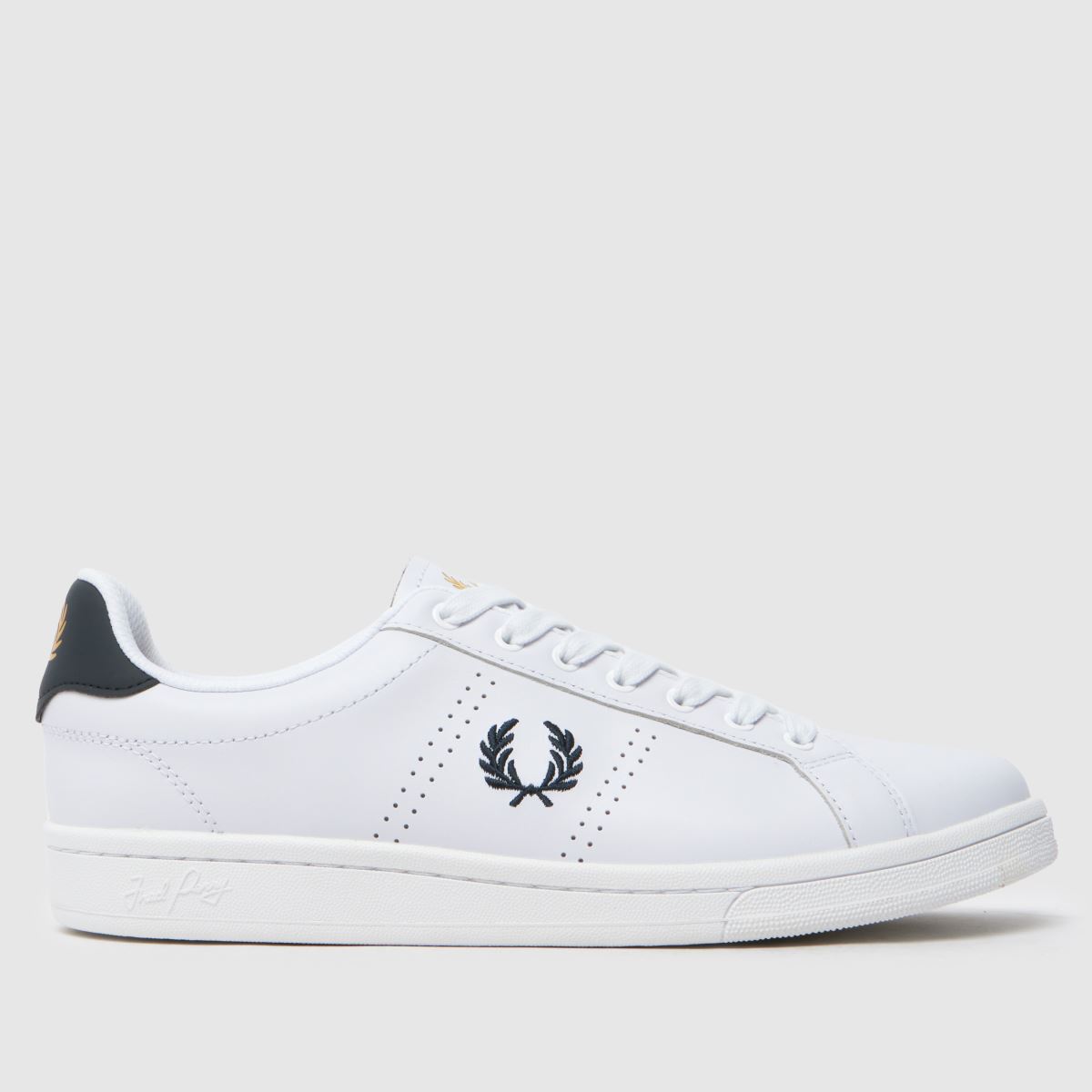 Fred Perry – B721 – Vita och marinblå sneakers