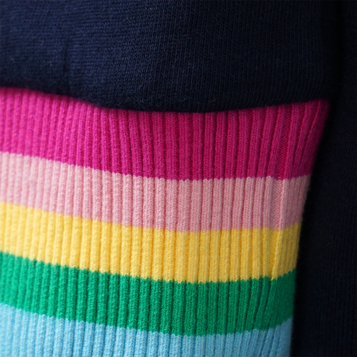 Mädchen Sweatkleid mit Regenbogen-Stickerei