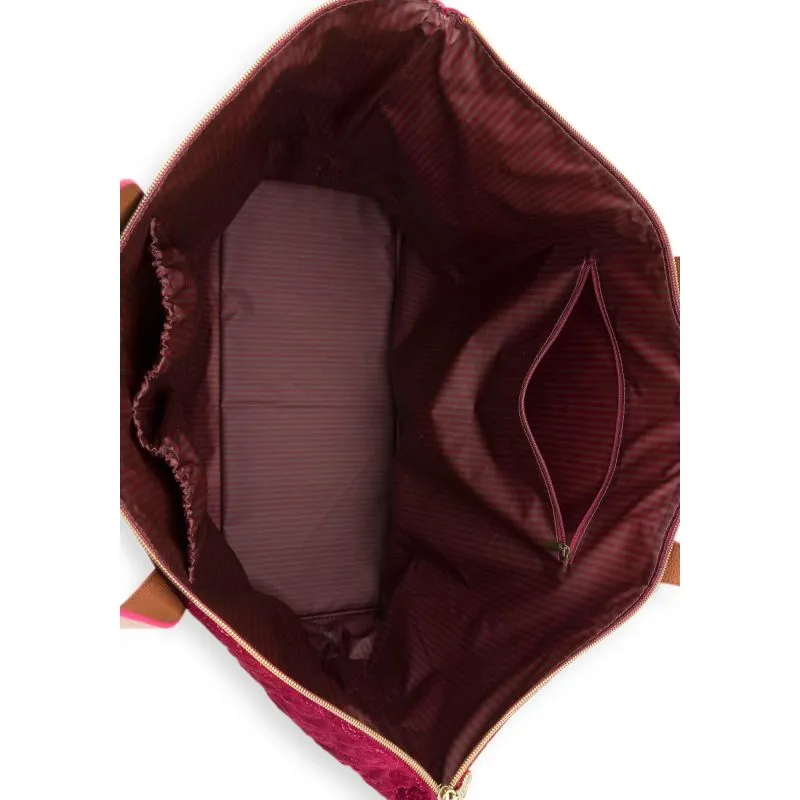Pip Studio Tote Bag Velvet Quiltey Days - Red
