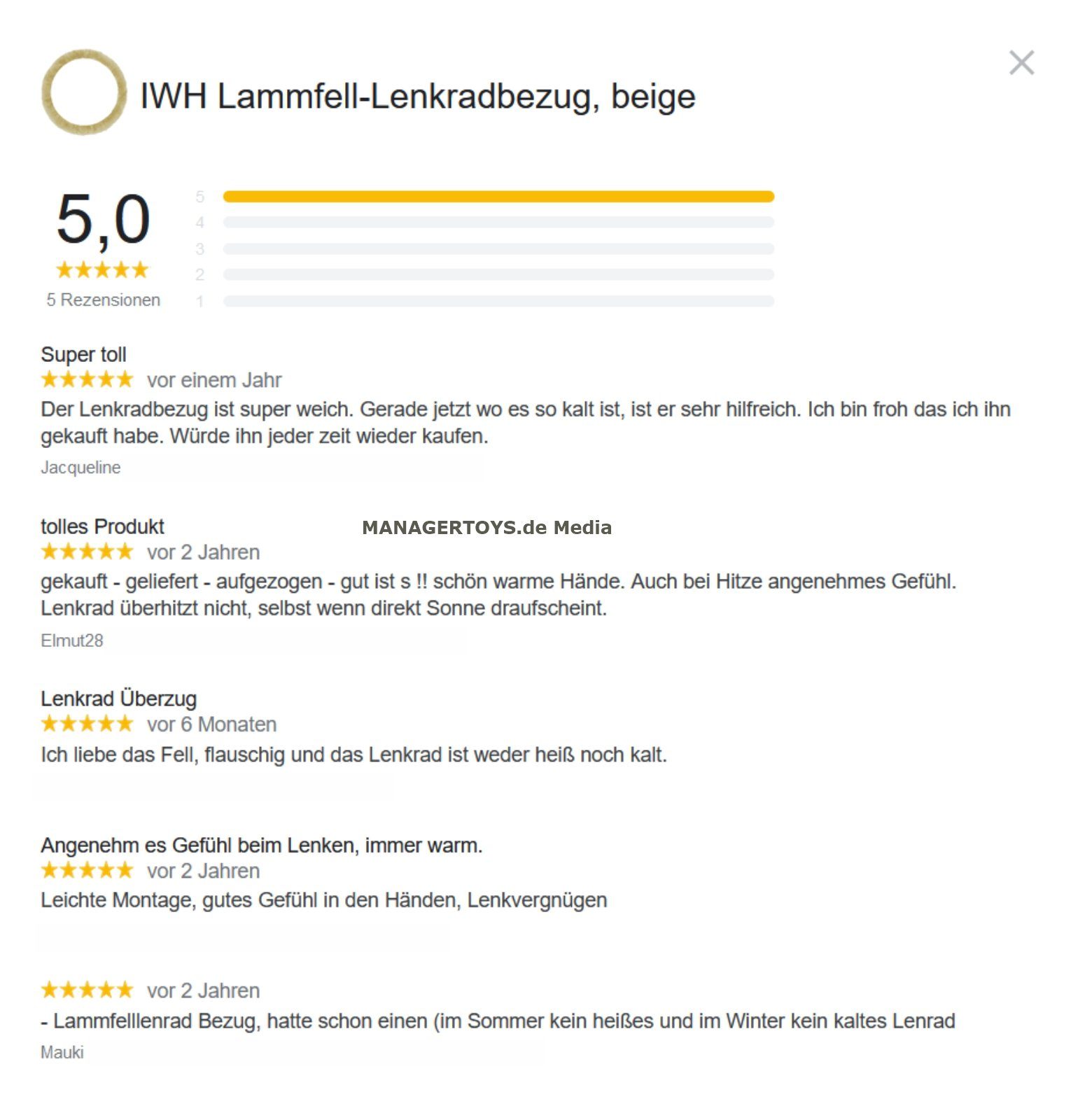 IWH Lammfell Lenkradbezug Lenkradkranz Fell Lenkradhülle 100% echtes Lamm Auto-Adapter