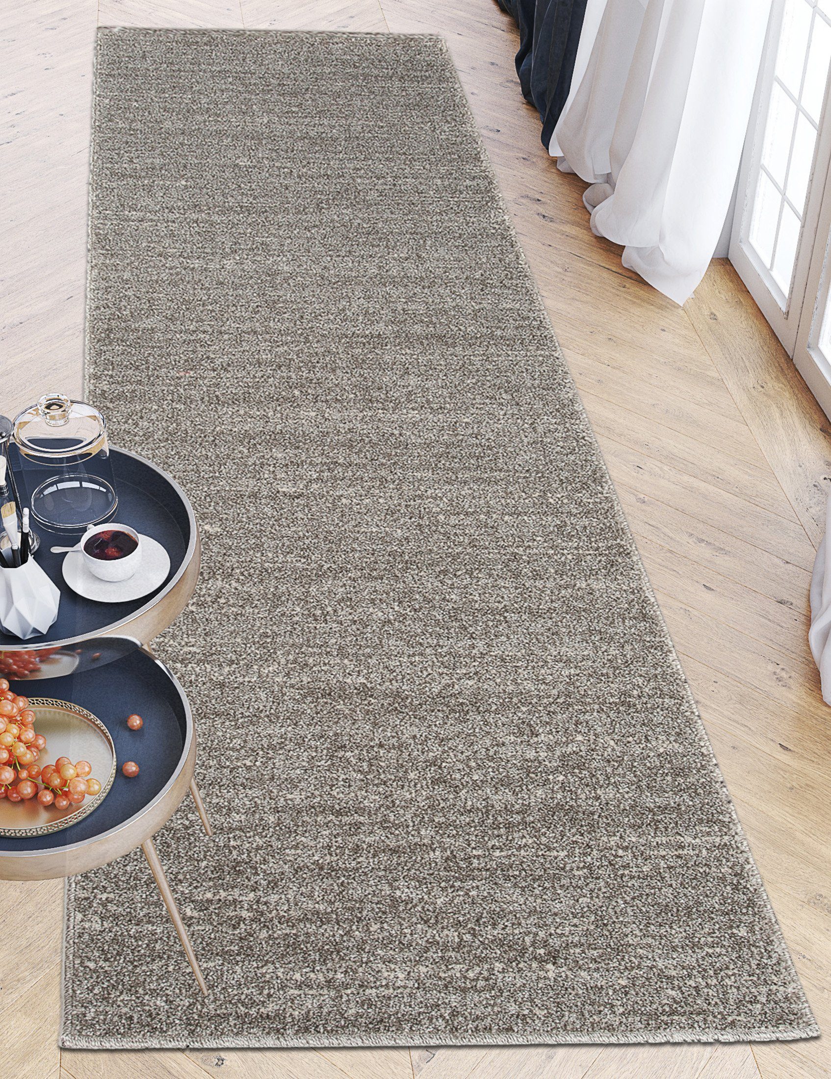 Läufer Läufer Flurläufer Einfarbig für Vorzimmer, Küche - Grau, Mazovia, 120 x 100 cm, Kurzflor, Meterware, Höhe 10 mm, Kurzflor - niedrige Florhöhe