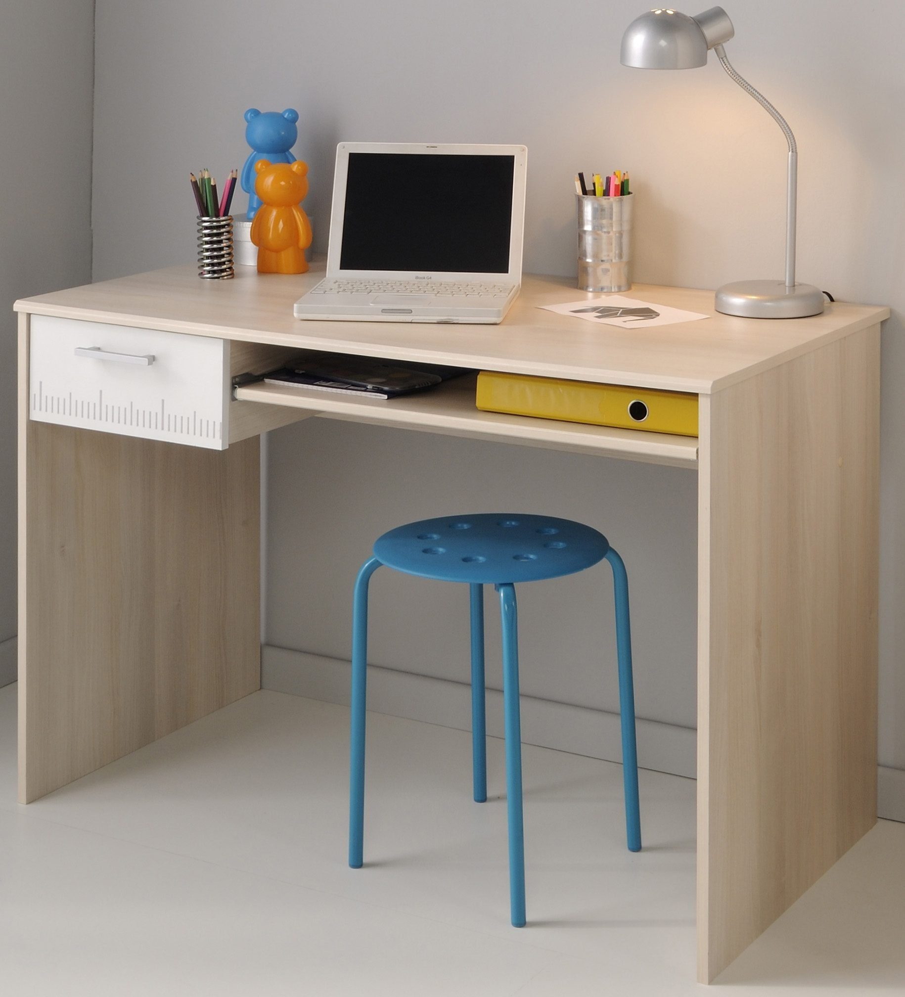 Parisot Jugendzimmer-Set Charly, (Kinderzimmer Komplett-Set, 5-teilig), mit 3-türigem Kleiderschrank