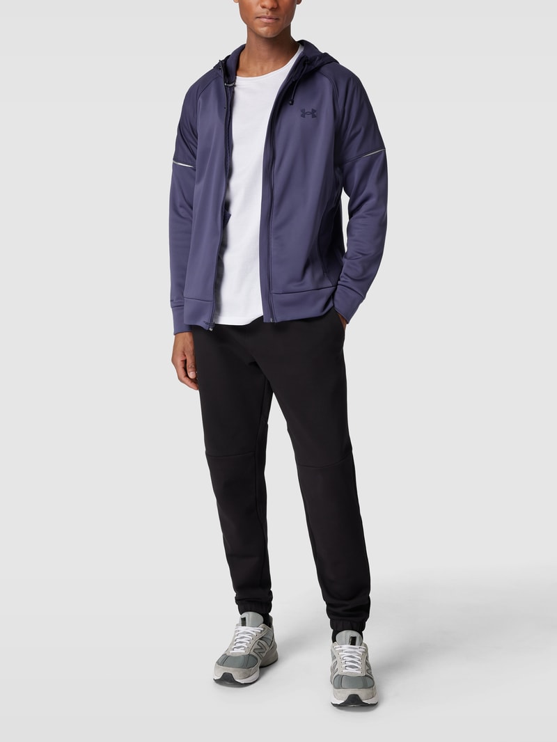 Sweatjacke mit Kapuze in marineblau