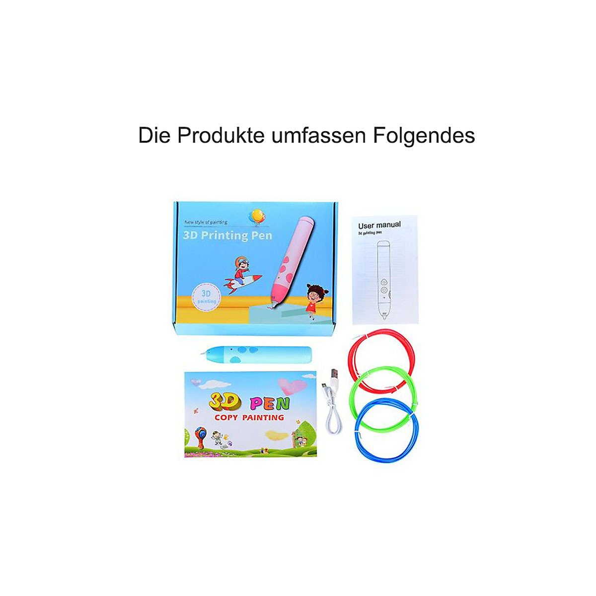 3D gedruckter Stift Cryogenic Smart Doodle Pen 3D-Druckstift kryogener intelligenter Kritzelstift dreidimensionaler Zeichenstift wiederaufladbar kreative Geschenke Kinderspielzeug Schreibwaren