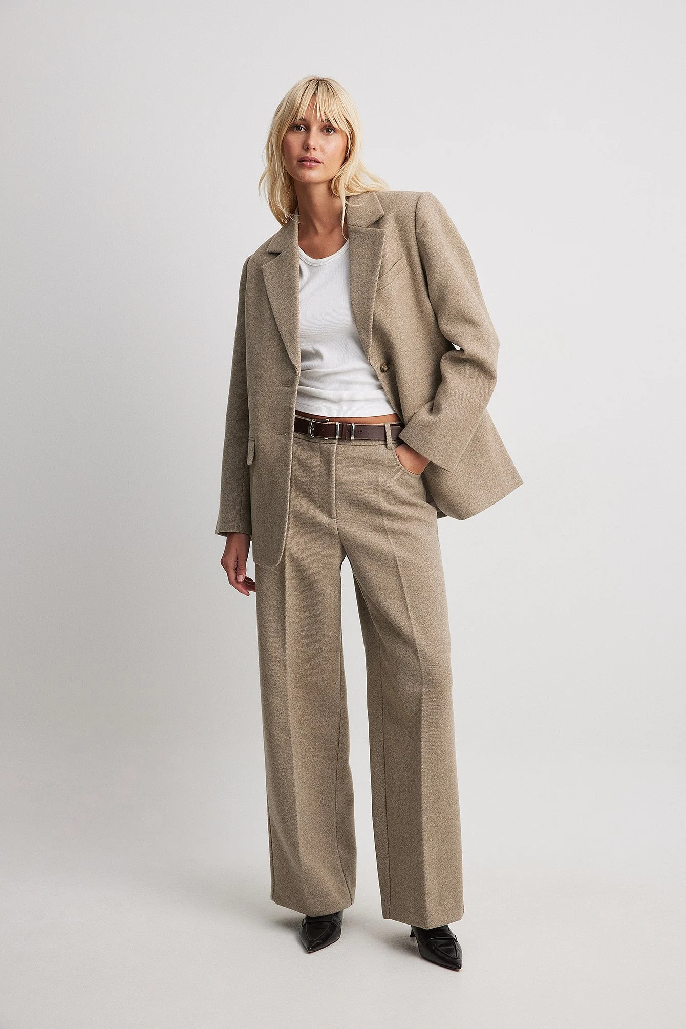 Anzughose mit mittelhoher Taille