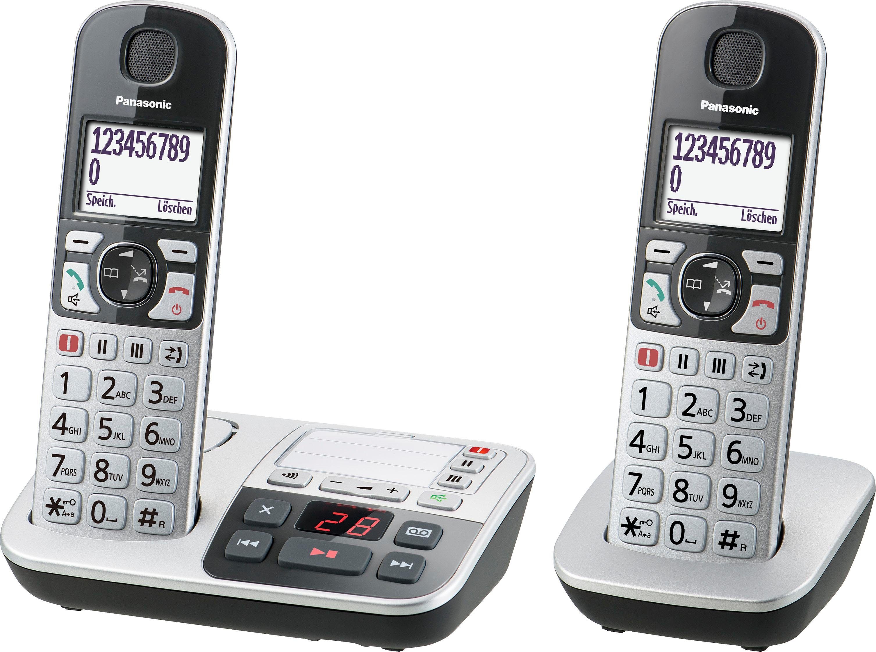 Panasonic KX-TGE522 Seniorentelefon (Mobilteile: 2, inkl. Anrufbeantworter)