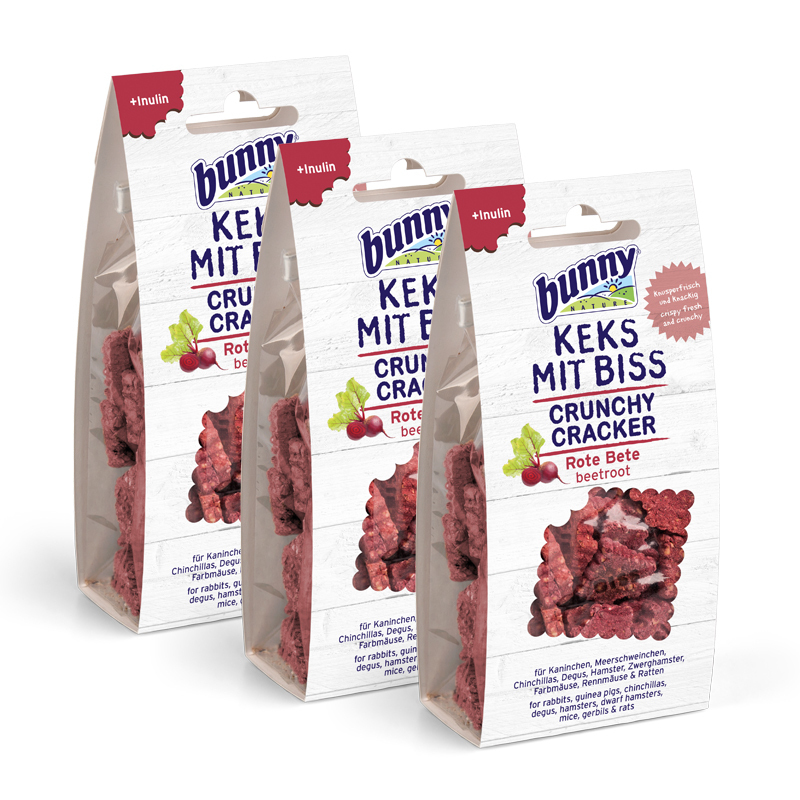 Bunny Snacks Bunny Keks mit Biss Rote Bete 3x50 g