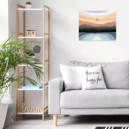 CreArt Minimalistische Landschaft - Malen nach Zahlen für Erwachsene