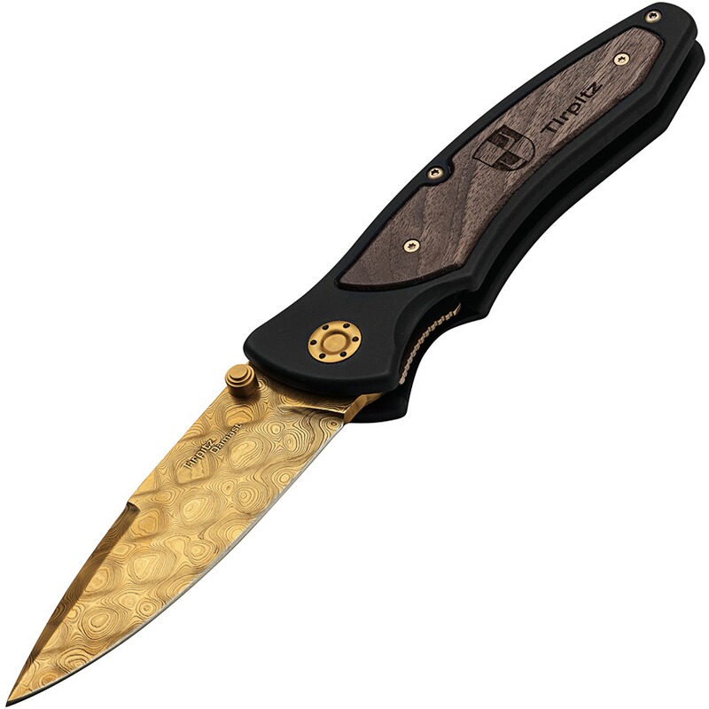 B&ouml;ker Klappmesser Tirpitz-Damast Gold