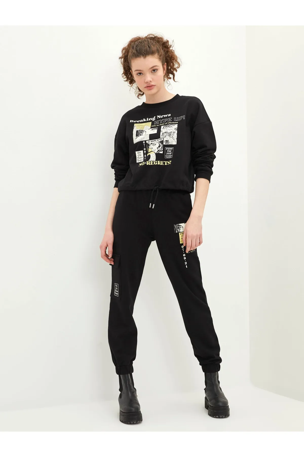 LC Waikiki  Jogginghose für Damen mit elastischem Bund und aufgedrucktem Taschendetail