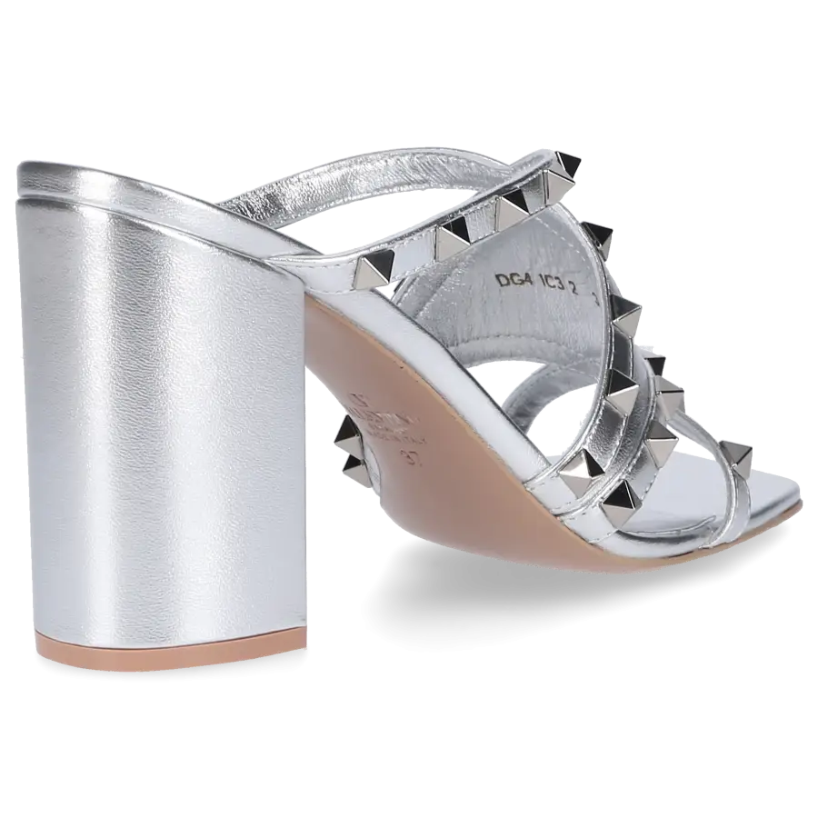 Valentino Garavani - Sandalen ROCKSTUD Nappaleder - silber