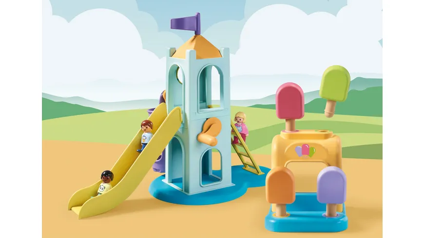 PLAYMOBIL 71326 1.2.3 Erlebnisturm mit Eisstand
