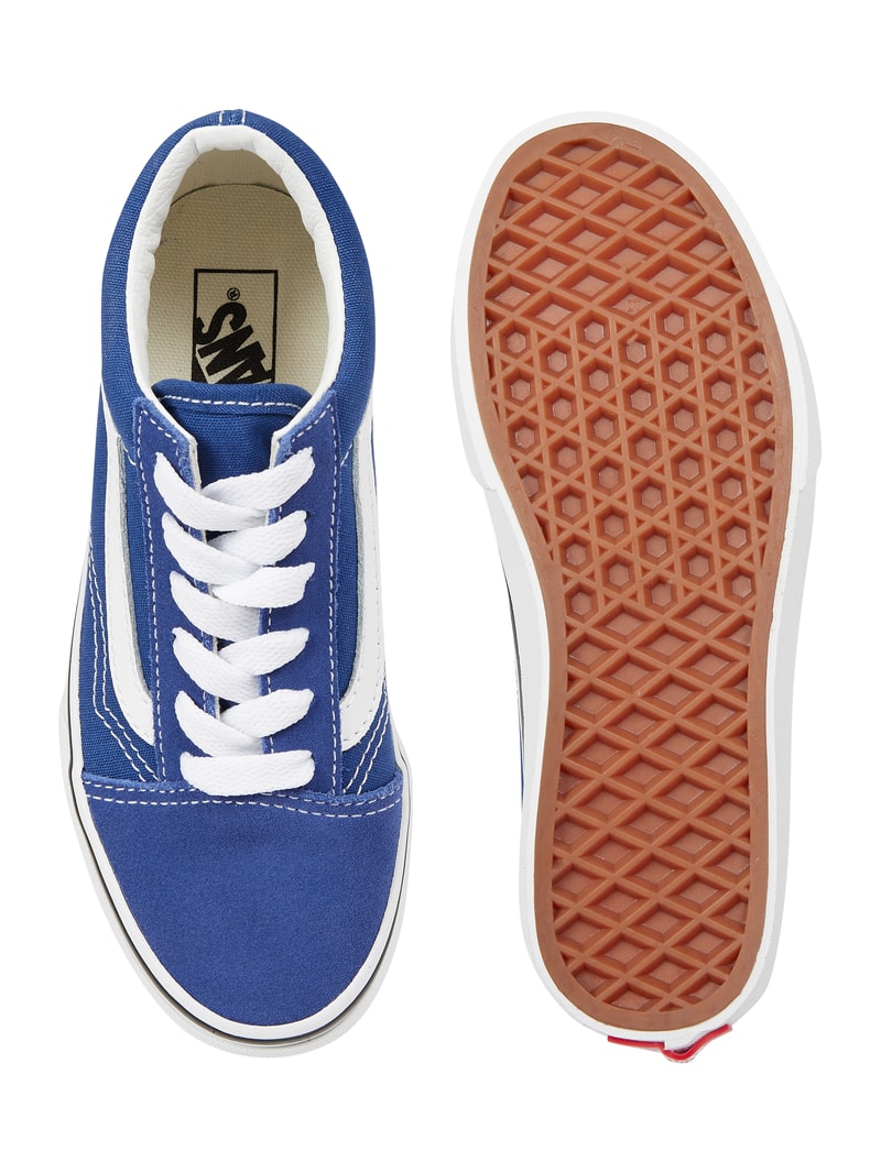 Sneaker aus Leder und Textil Modell 'Old Skool' in marineblau