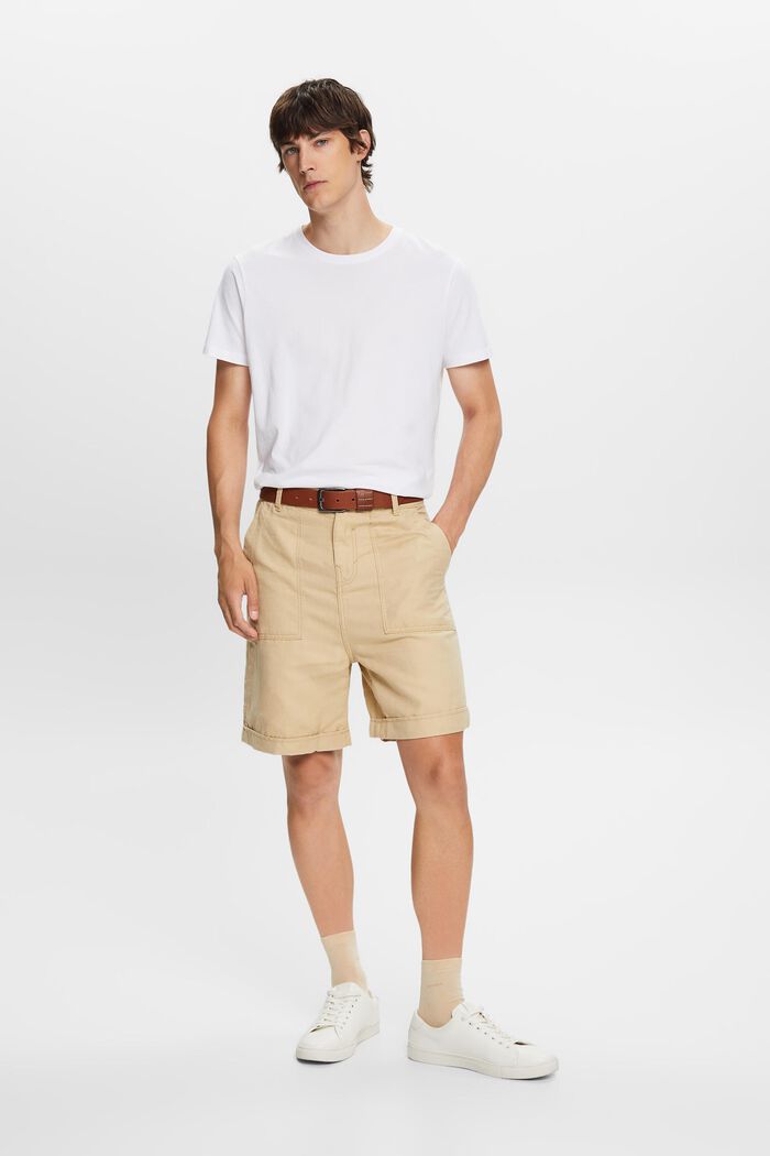 Bermudashorts, Baumwoll-Leinen-Mix