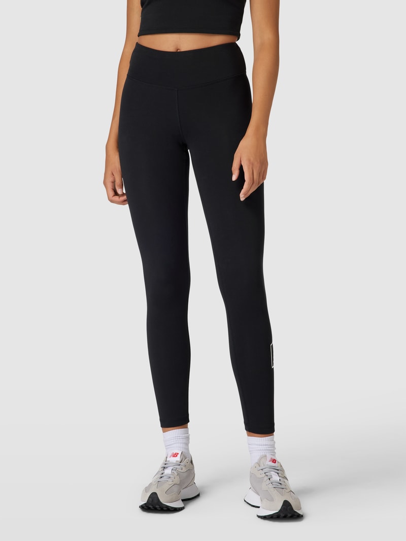 Sportleggings mit Logo-Print Modell 'Essentials Americana' in schwarz