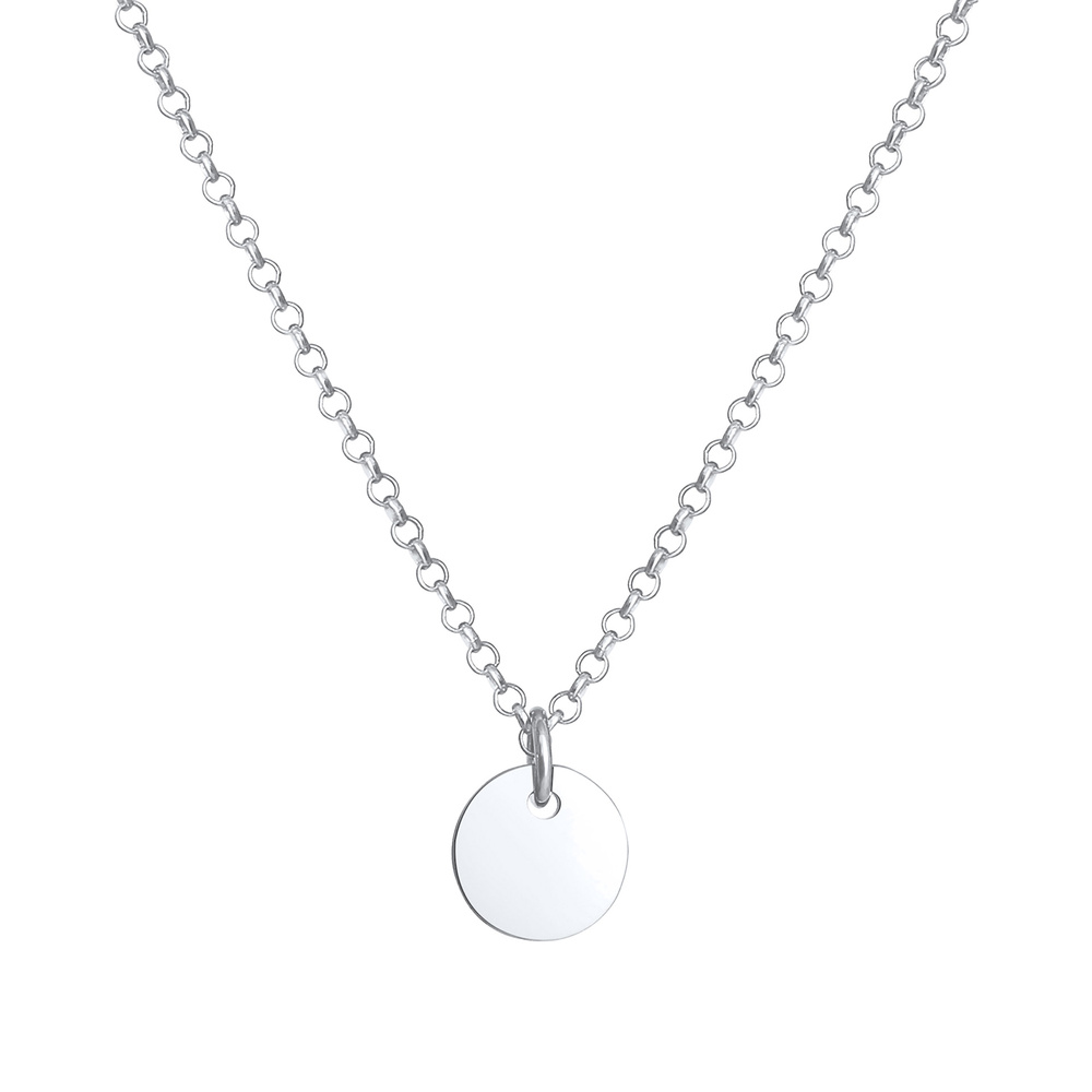 Elli Elli Collier Kinder Plättchen Kreis Coin Erbskette 925 Silber collier