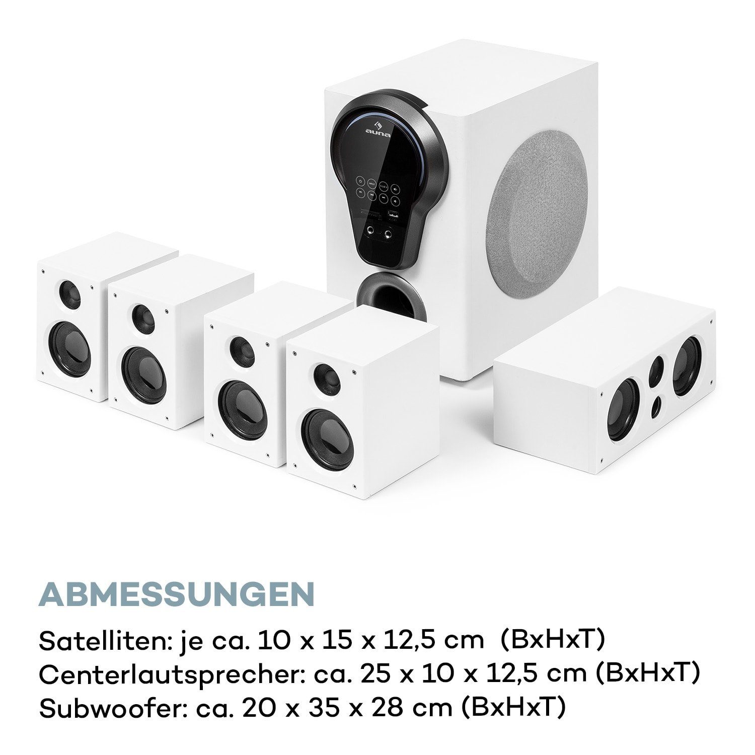 Auna Areal 525 DG 5.1-Surround-System 5.1 Lautsprecher System (Bluetooth)