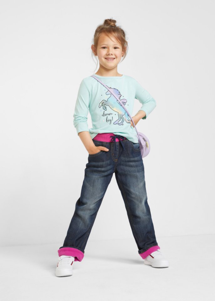 Mädchen Thermojeans mit Fleecefutter