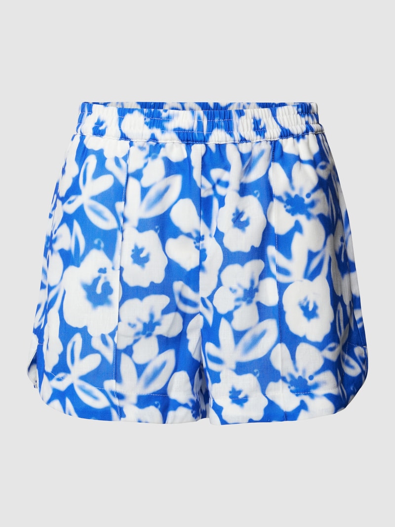 Shorts mit Allover-Muster Modell 'Lucie' in royalblau