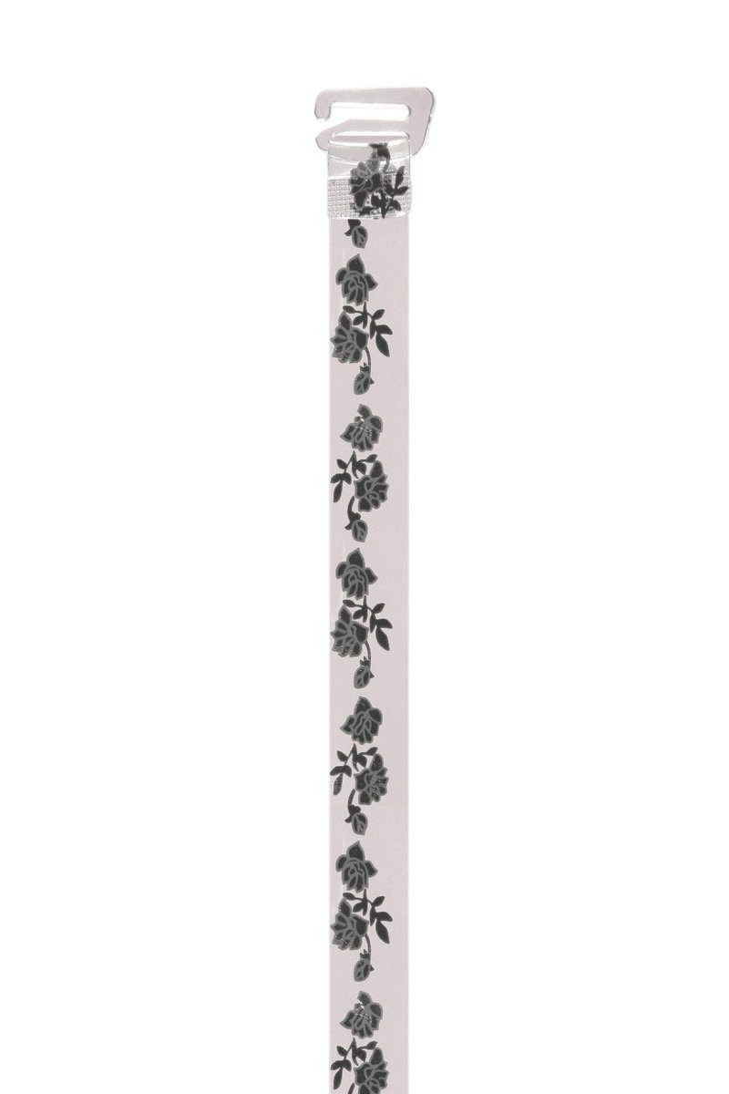 Julimex BH-Träger BH Träger transparent mit Blumen in schwarz