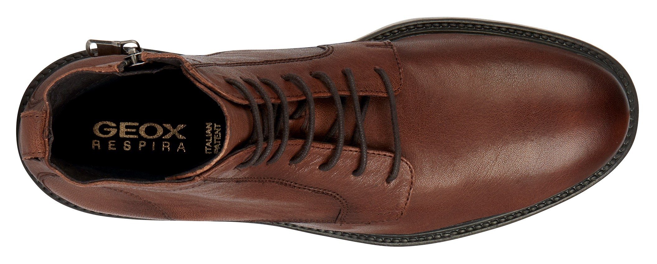 Geox U AURELIO Schnürstiefel mit seitlichem Reißverschluss