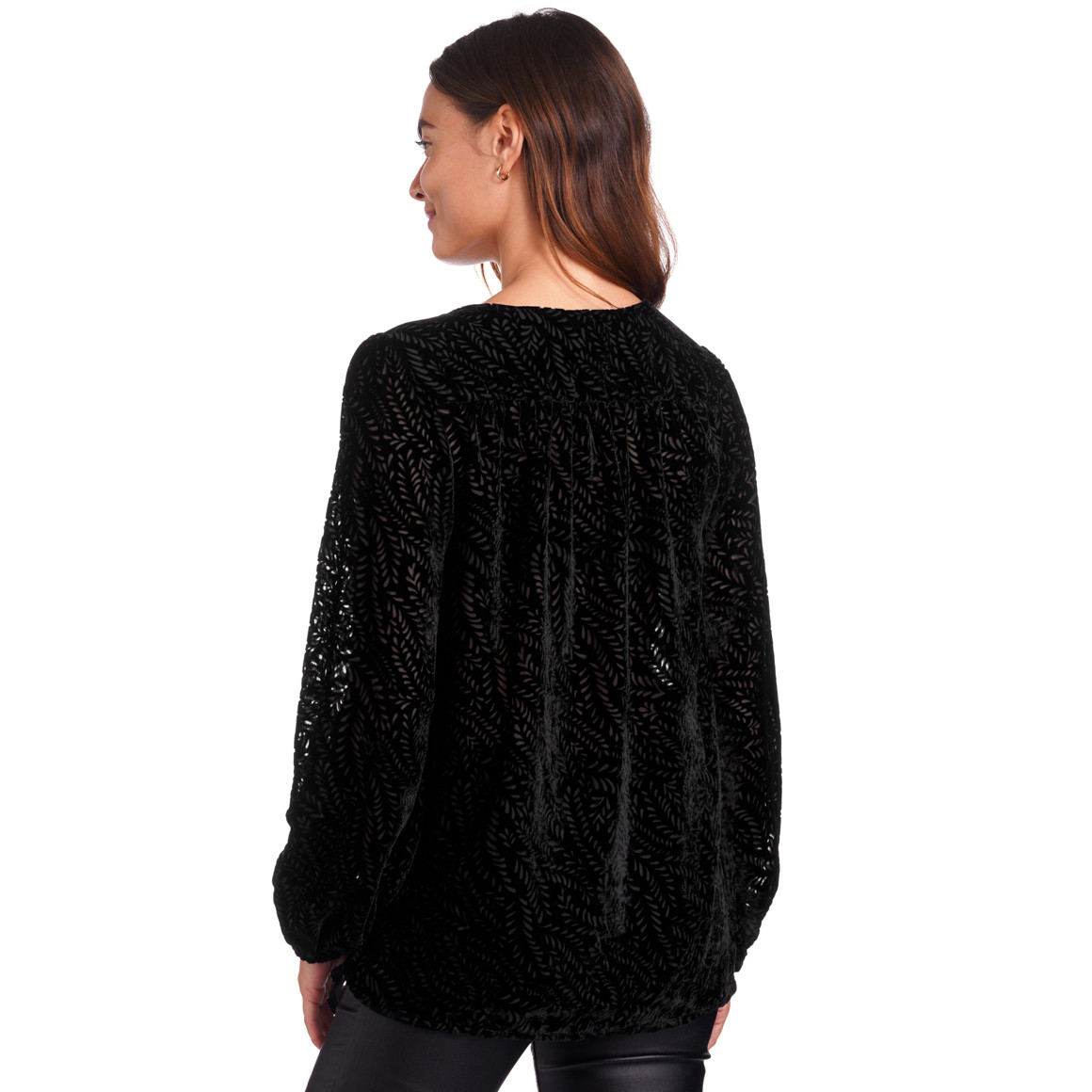 Damen Bluse mit Ausbrennermuster