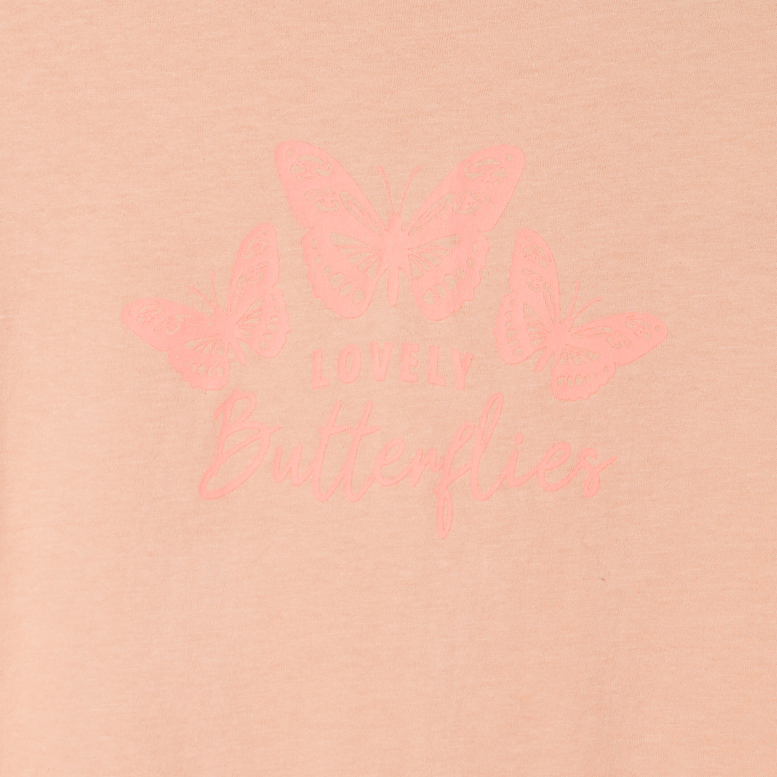 T-shirt manches courtes rose saumon fille | La Halle