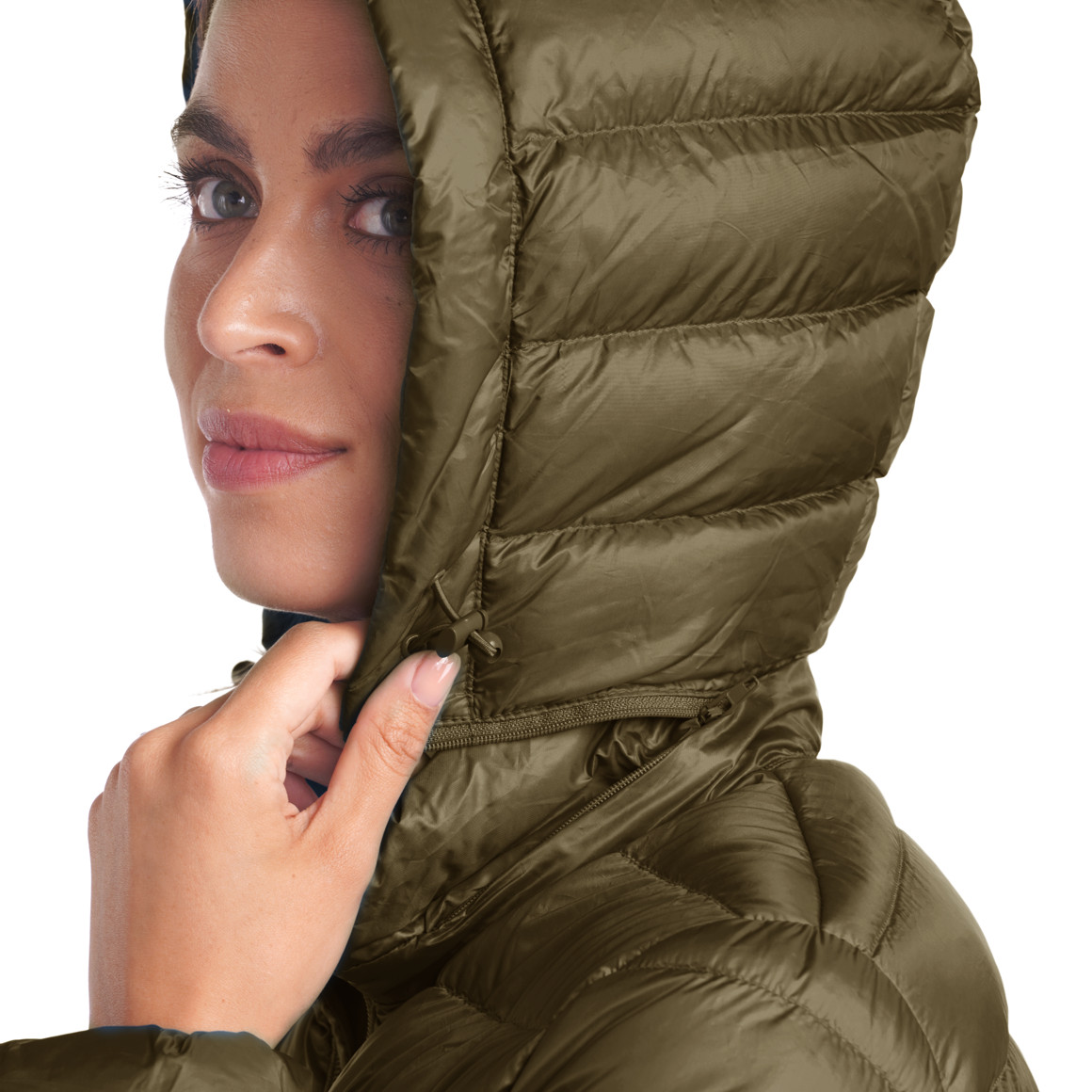 Damen Soft-Daunenmantel mit Kapuze