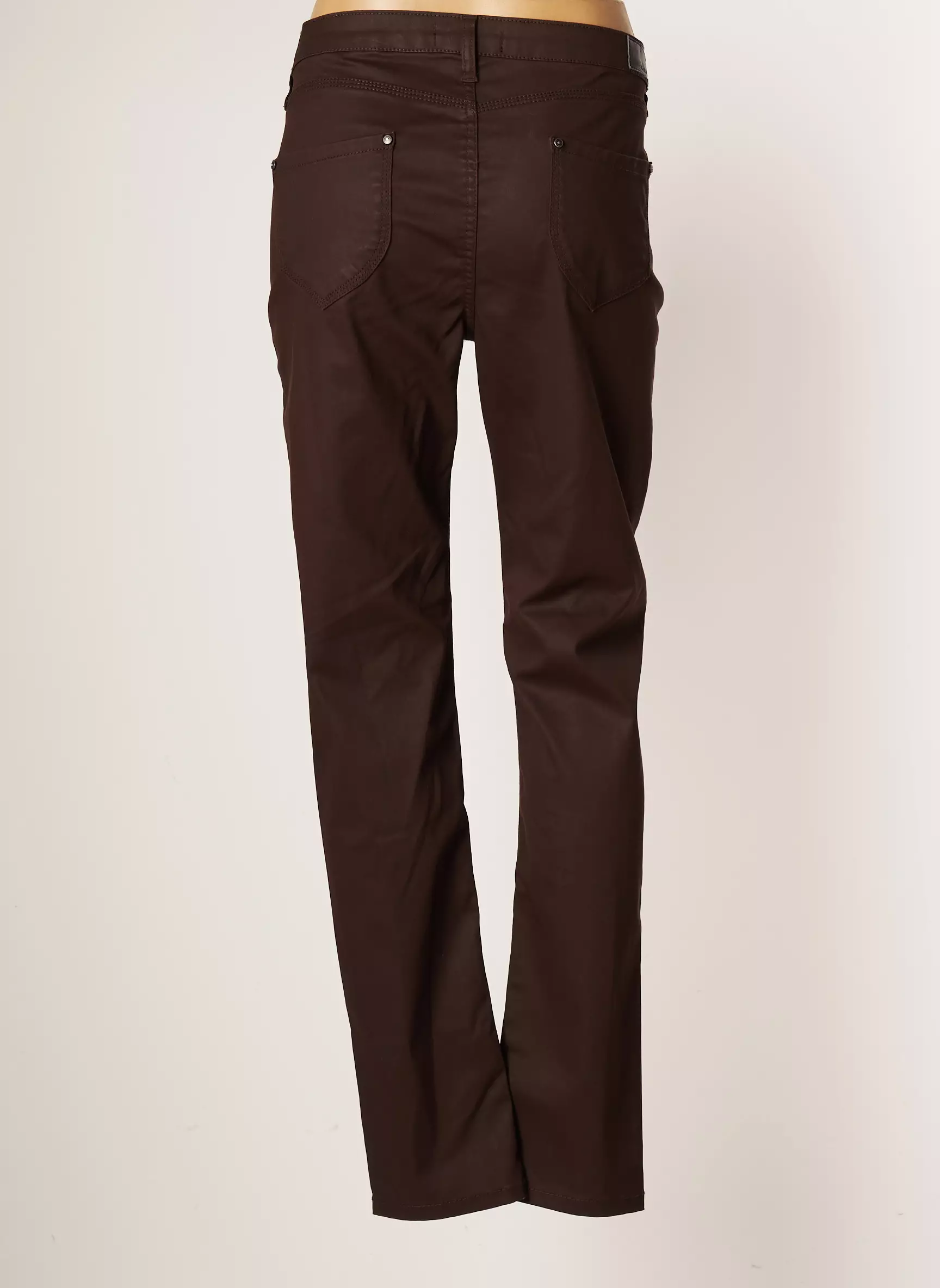 Carla Kops Pantalons Slim Femme couleur marron
