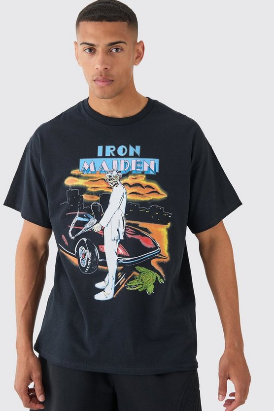 T-Shirt mit lizenziertem Iron Maiden Print