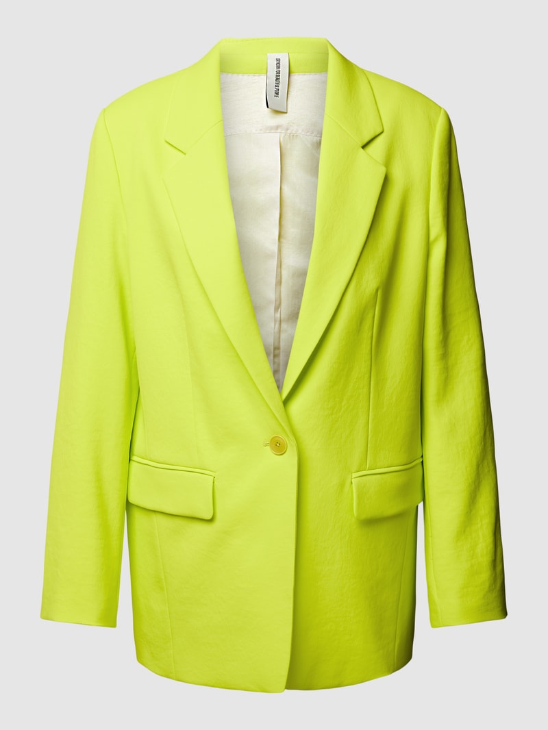 Blazer mit Reverskragen Modell 'GLENDALE' in neon gelb