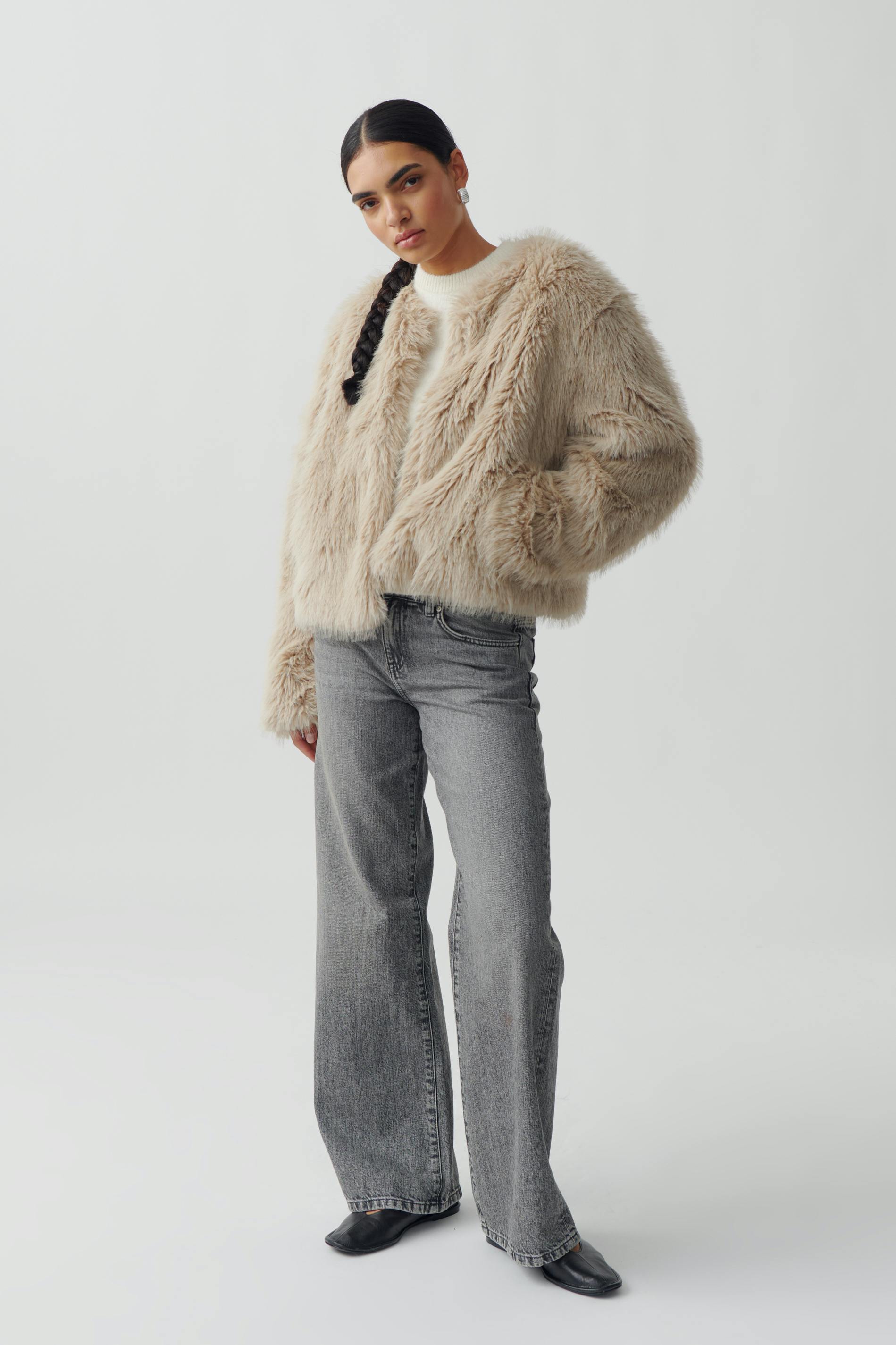 Faux fur jacket
