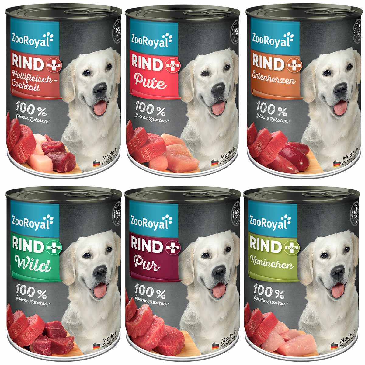 ZooRoyal Rind+ Mixpaket Hund 6x400g günstig kaufen