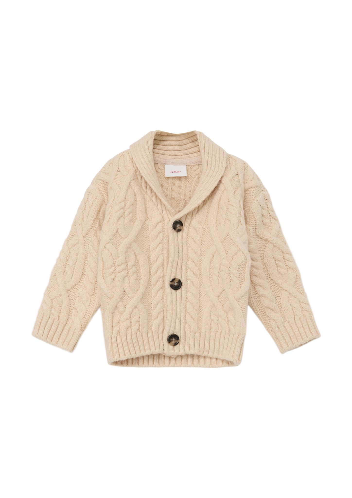 s.Oliver Strickjacke Strickjacke mit Schalkragen