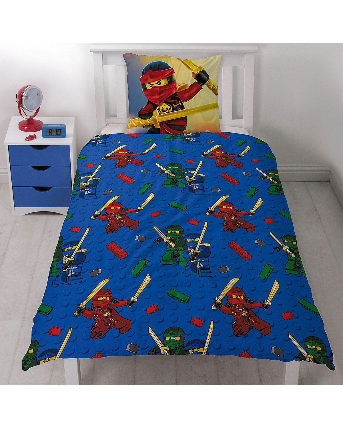 Wende- Kinderbettwäsche LEGO Ninjago, Renforcé, 135 x 200 cm