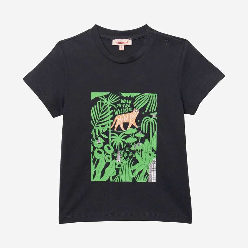 T-shirt bébé garçon jungle gris Catimini