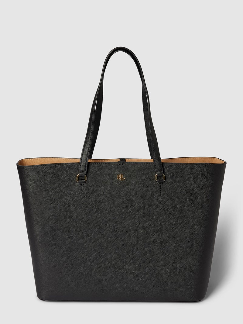 Tote Bag mit Label-Detail Modell 'KARLY' in schwarz