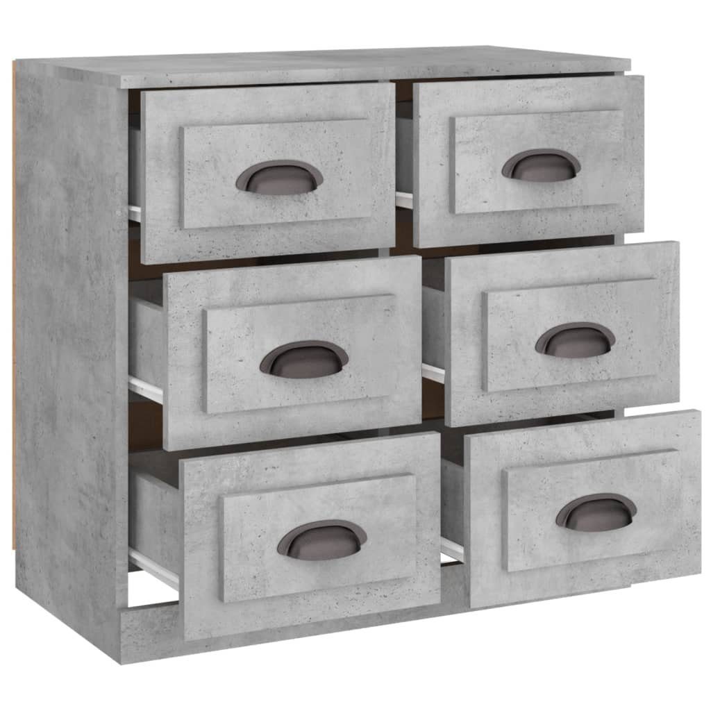vidaXL Sideboard Sideboard Betongrau 70x35,5x67,5 cm Holzwerkstoff (1 St)