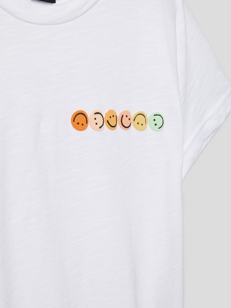T-Shirt mit Statement-Print Modell 'Olwen' in weiß