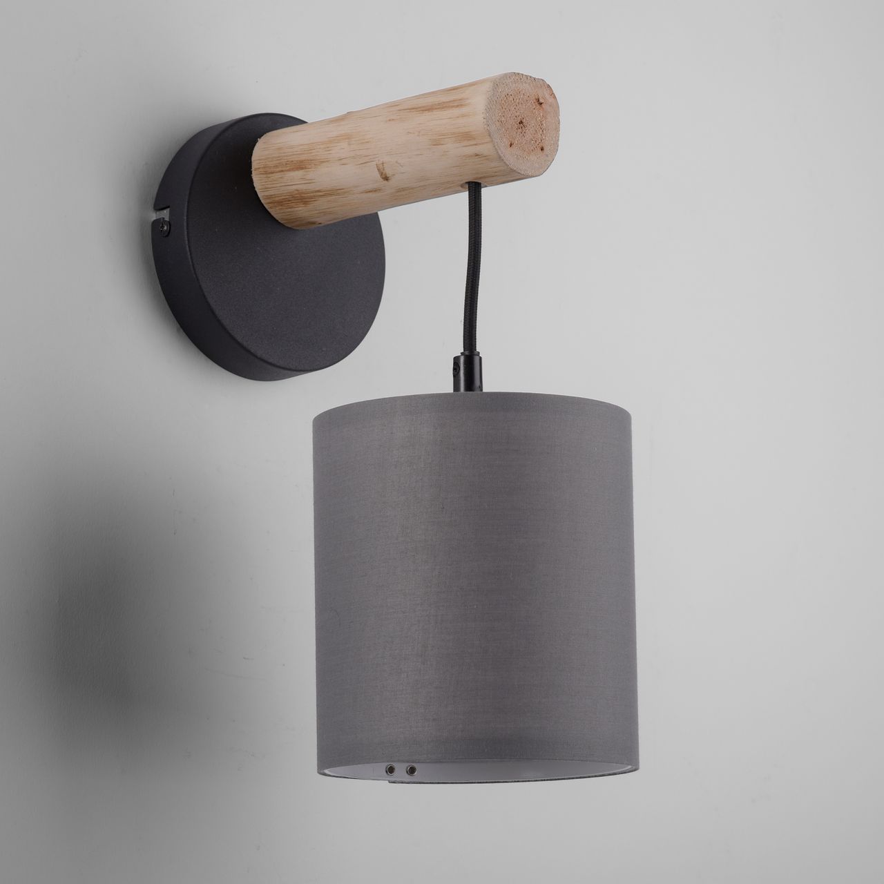 JUST LIGHT Wandleuchte GREEN TRIBU, 1x E27/10,00Watt max., Eukalyptusholz, Taupe