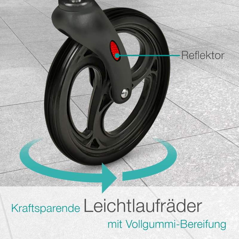 Aktivshop Alu Leichtgewichtrollator »Move«, Silber faltbar