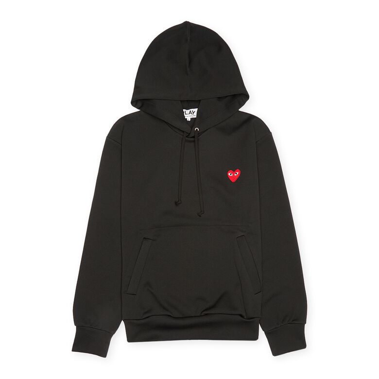 Comme des Garcons Play Hooded Sweatshirt black