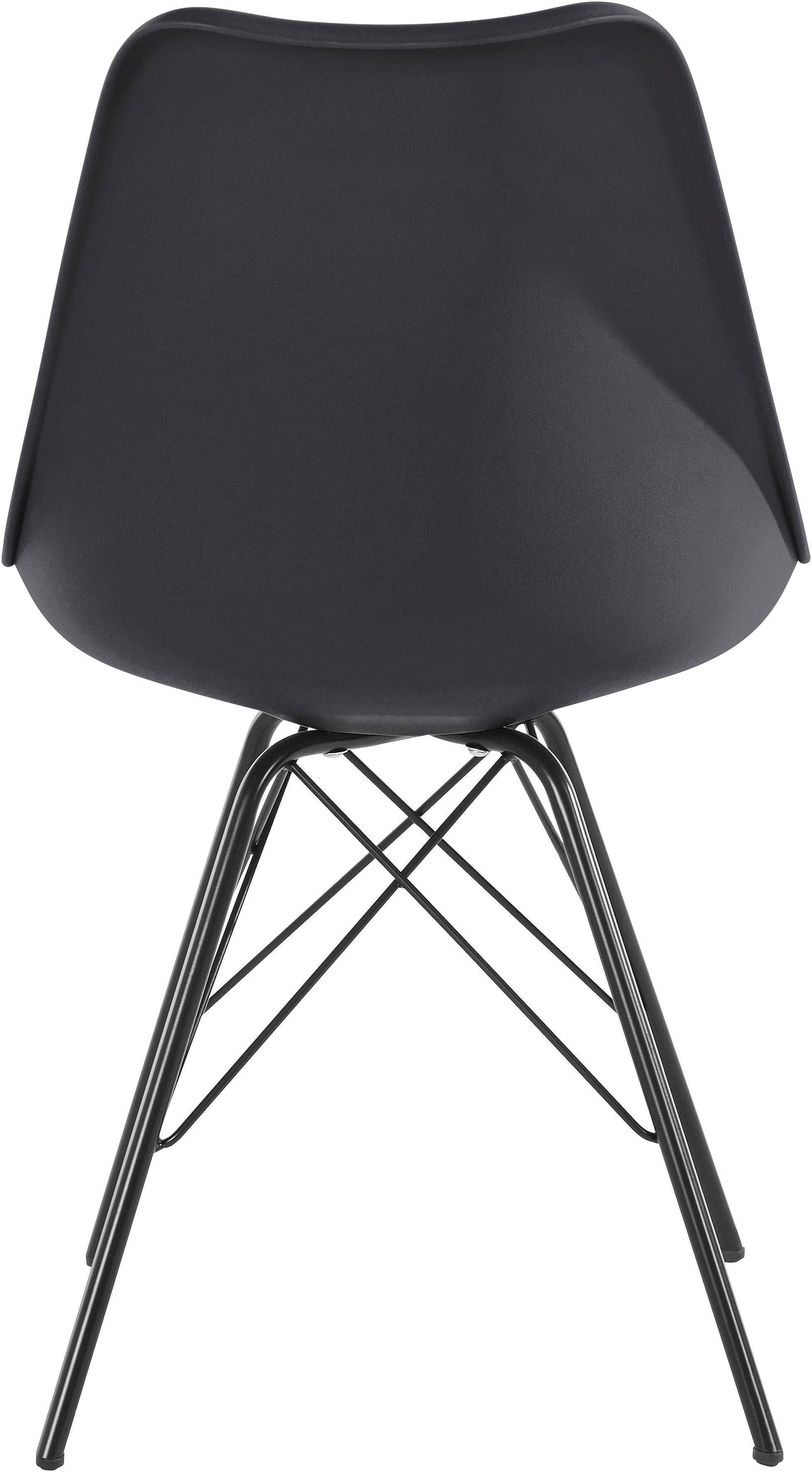Homexperts 4-Fußstuhl Ursel 01 (Set, 2 St), Sitzschale mit Sitzkissen in Kunstleder