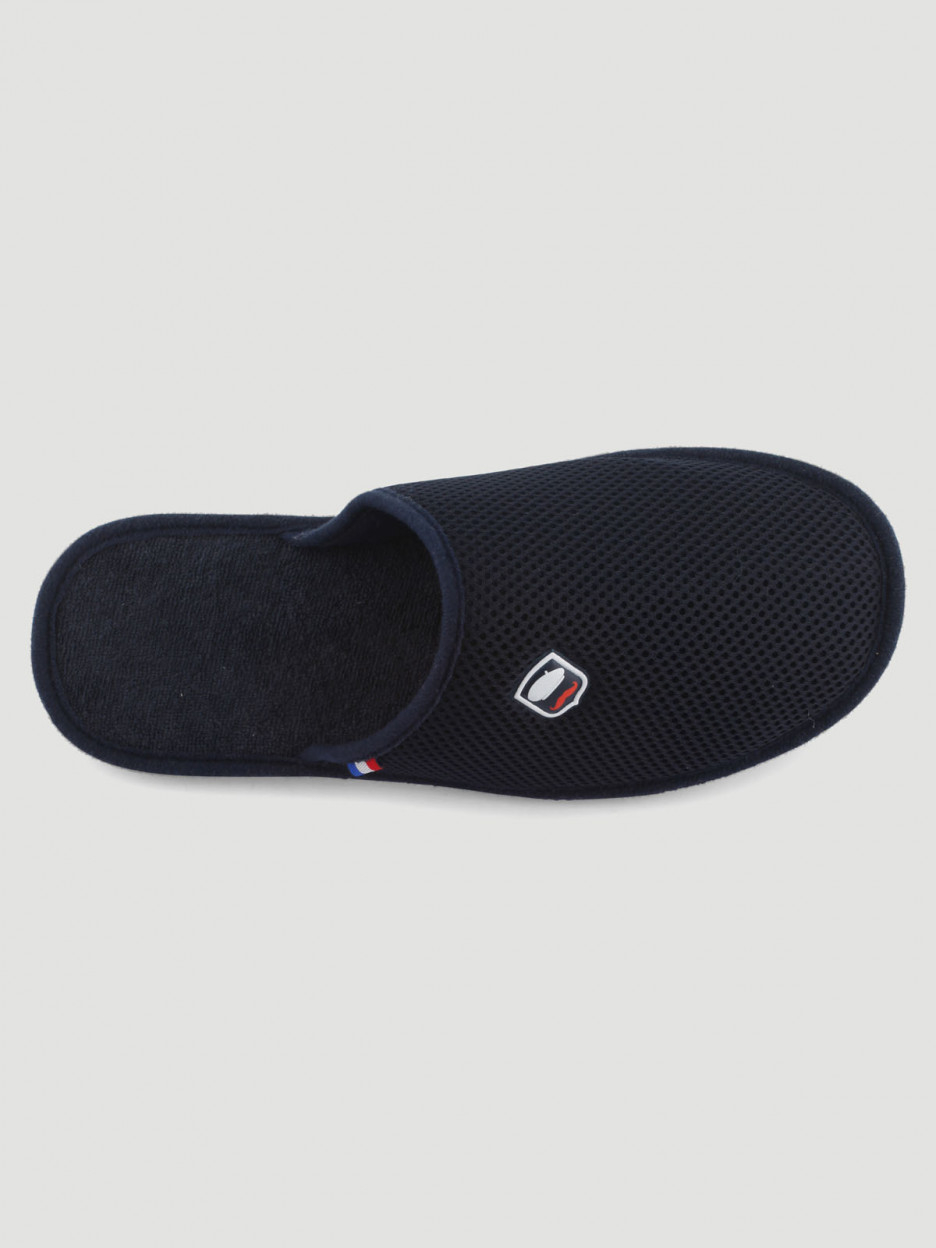 Chaussons mules bleu marine homme | La Halle