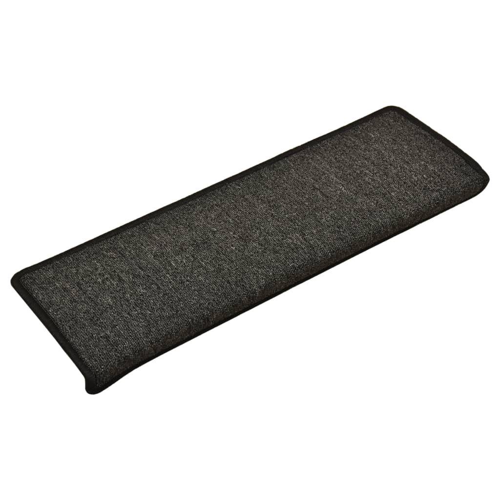 Stufenmatte Teppich-Treppenstufen 15 Stk 65 x 25 cm Anthrazit, vidaXL, Höhe: 25 mm
