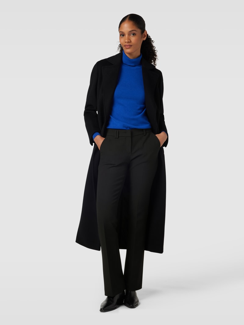Bundfaltenhose mit französischen Eingrifftaschen Modell 'CARO' in schwarz
